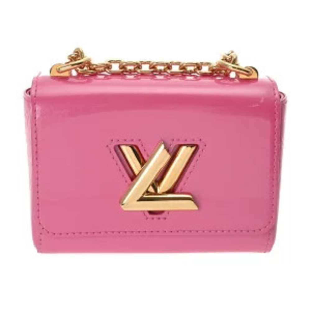 Louis Vuitton Monogram Vernis Twist LV Remix Neon Pink Shoulder Bag